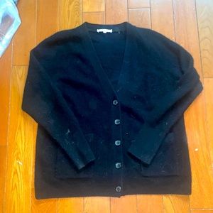 White + warren black cashmere cardigan!